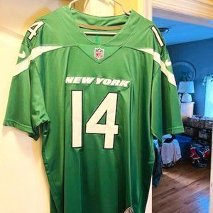 New York Jets Sam Darnold Football Jersey Nike Men's XL # 14 Green Vintage